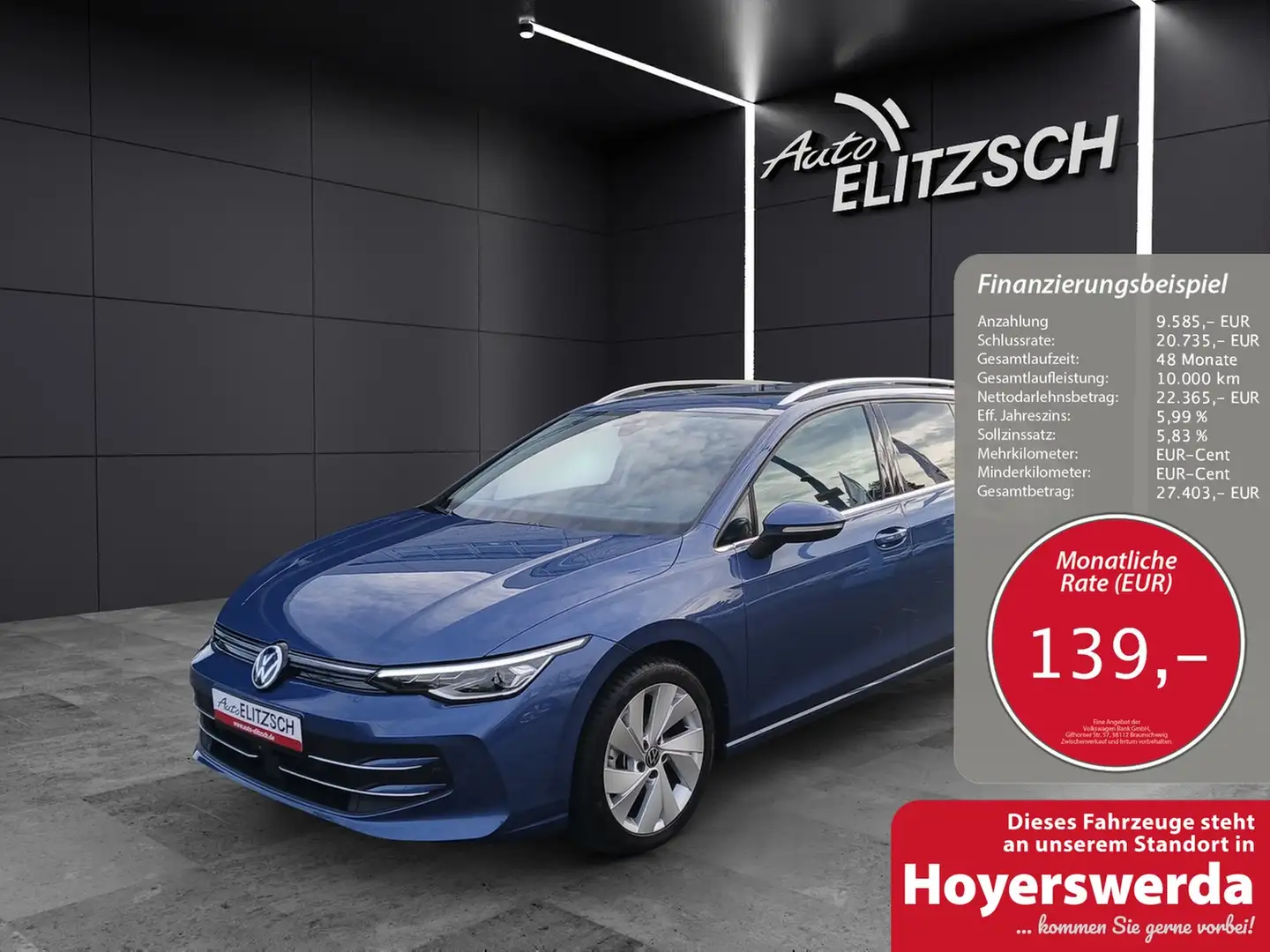 Volkswagen Golf VIII Variant TSI Style AHK HuD PANO ACC 360° Blau - 1