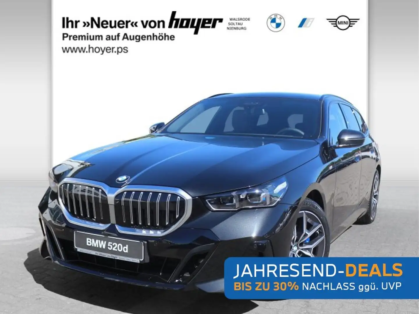 BMW 520 d Touring M Sport AHK Iconic Glow Sportpaket Schwarz - 1