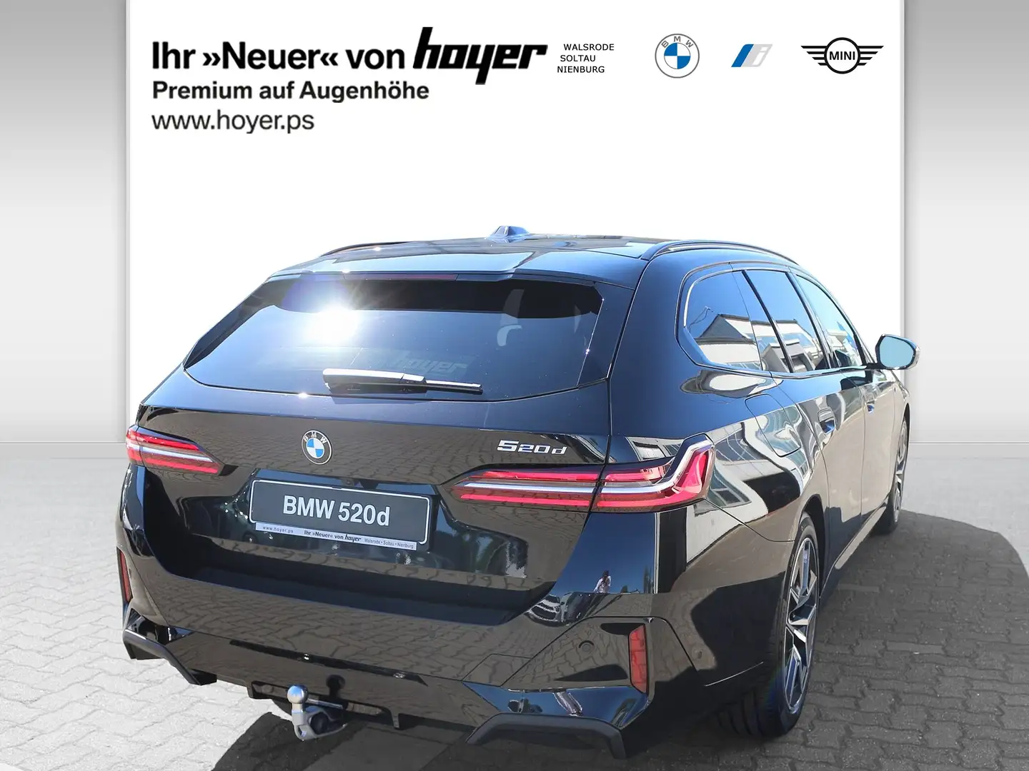 BMW 520 d Touring M Sport AHK Iconic Glow Sportpaket Schwarz - 2
