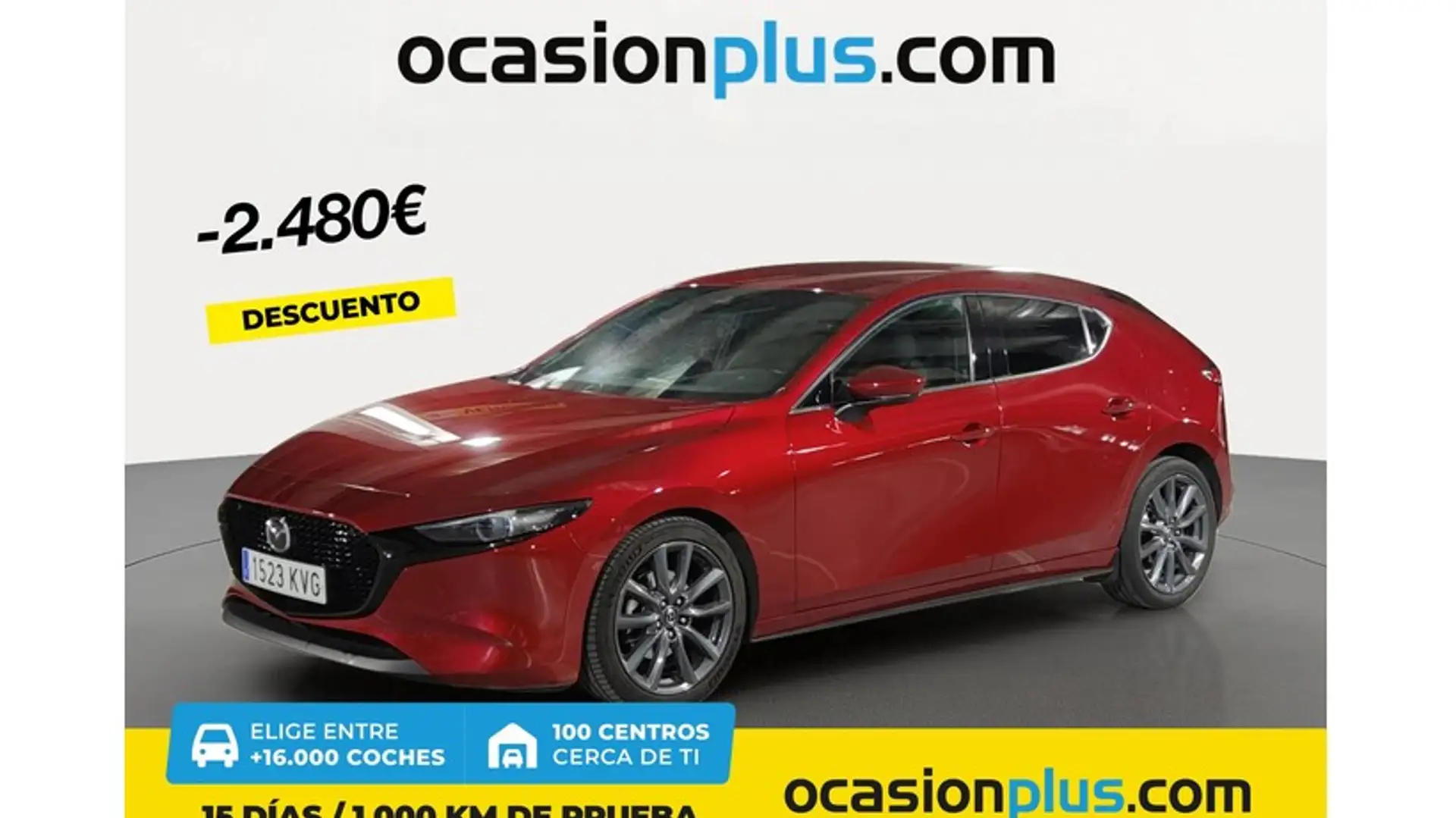 Mazda 3 2.0 e-Skyactiv-G Zenith Aut. 90kW Rojo - 1