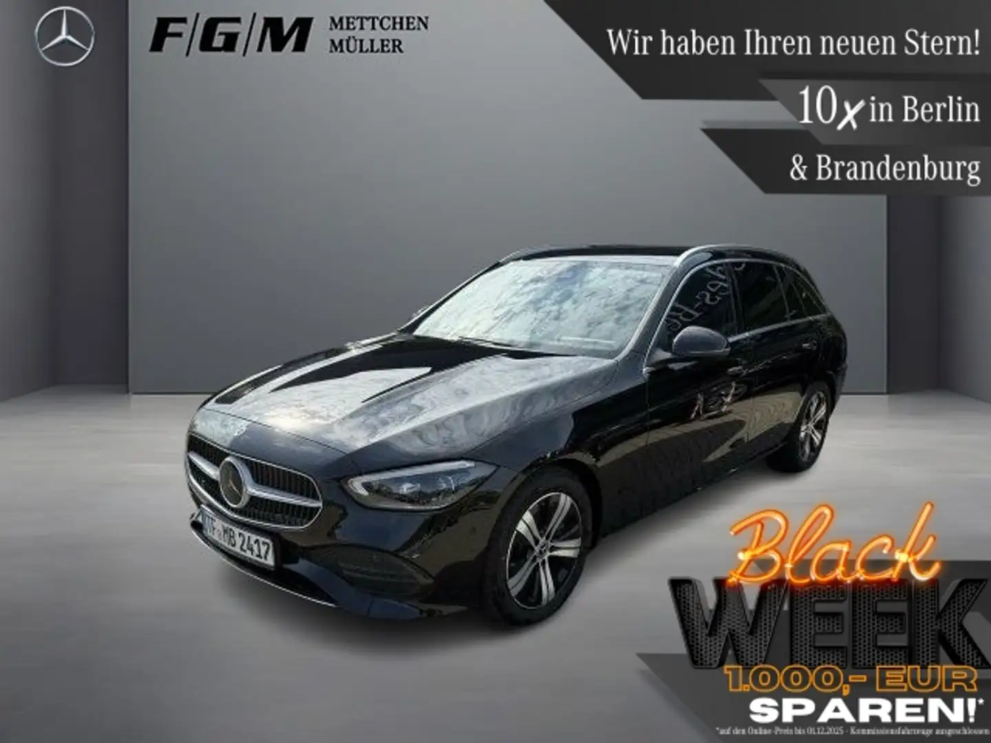 Mercedes-Benz C 200 T d Avantgarde DigiLight|AHK|Distronic Schwarz - 1