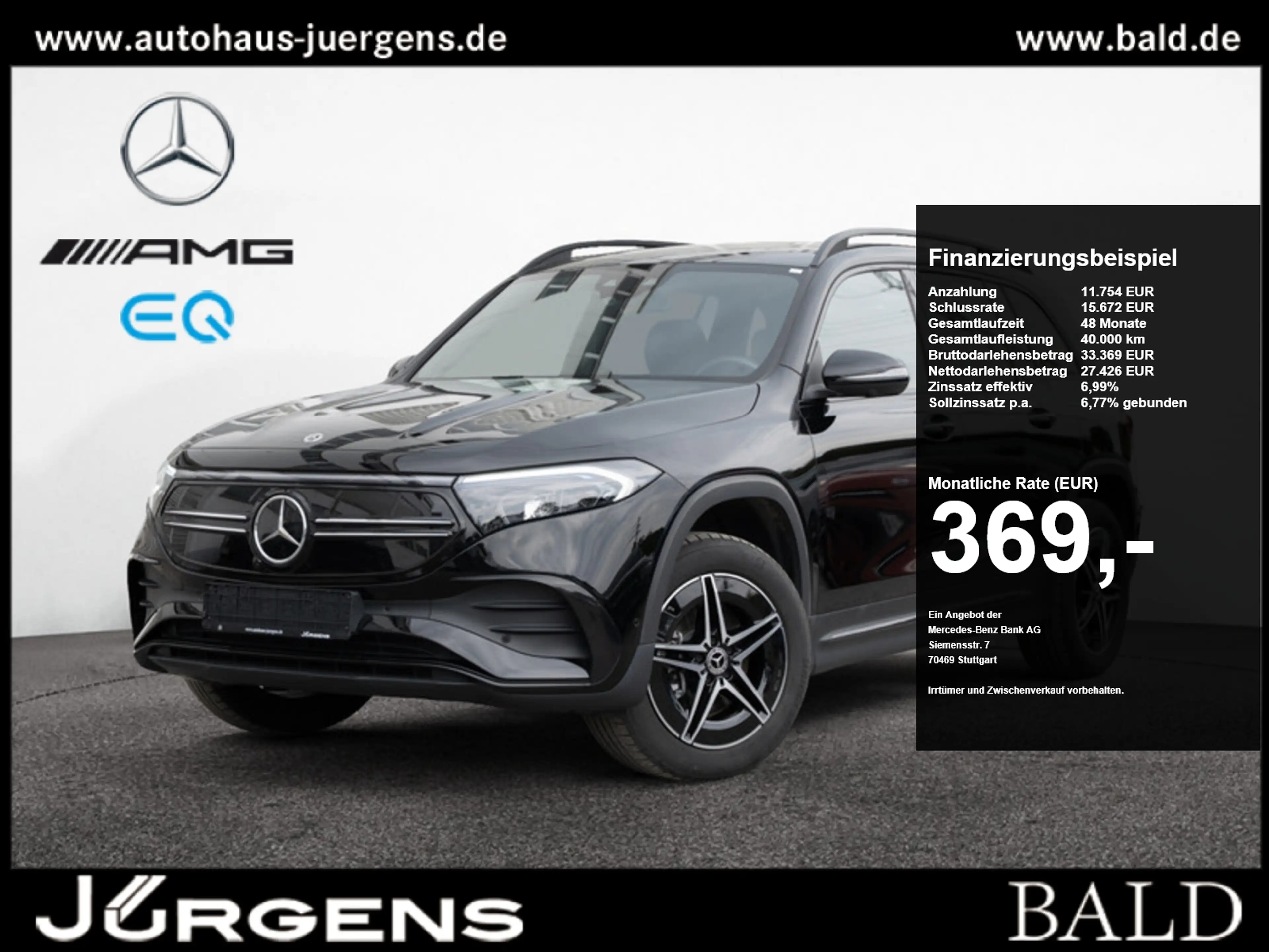 Mercedes-Benz EQB 250 AMG-Sport/Pano/Burm/Distr/Night/7Sitzer