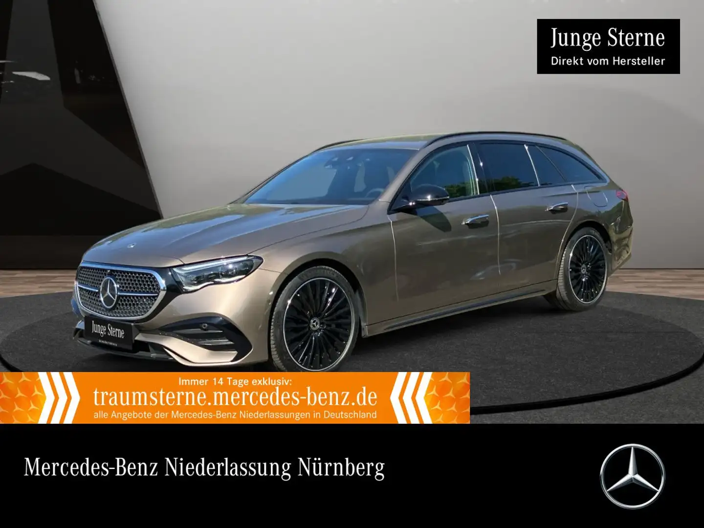 Mercedes-Benz E 300 e T AMG Fahrass Burmester Distr. Night PTS Brun - 1