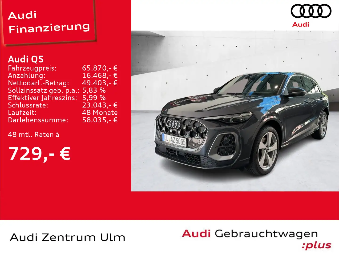 Audi Q5 TDI quattro S line Tech pro MATRIX LUFT HD-UP Szürke - 1