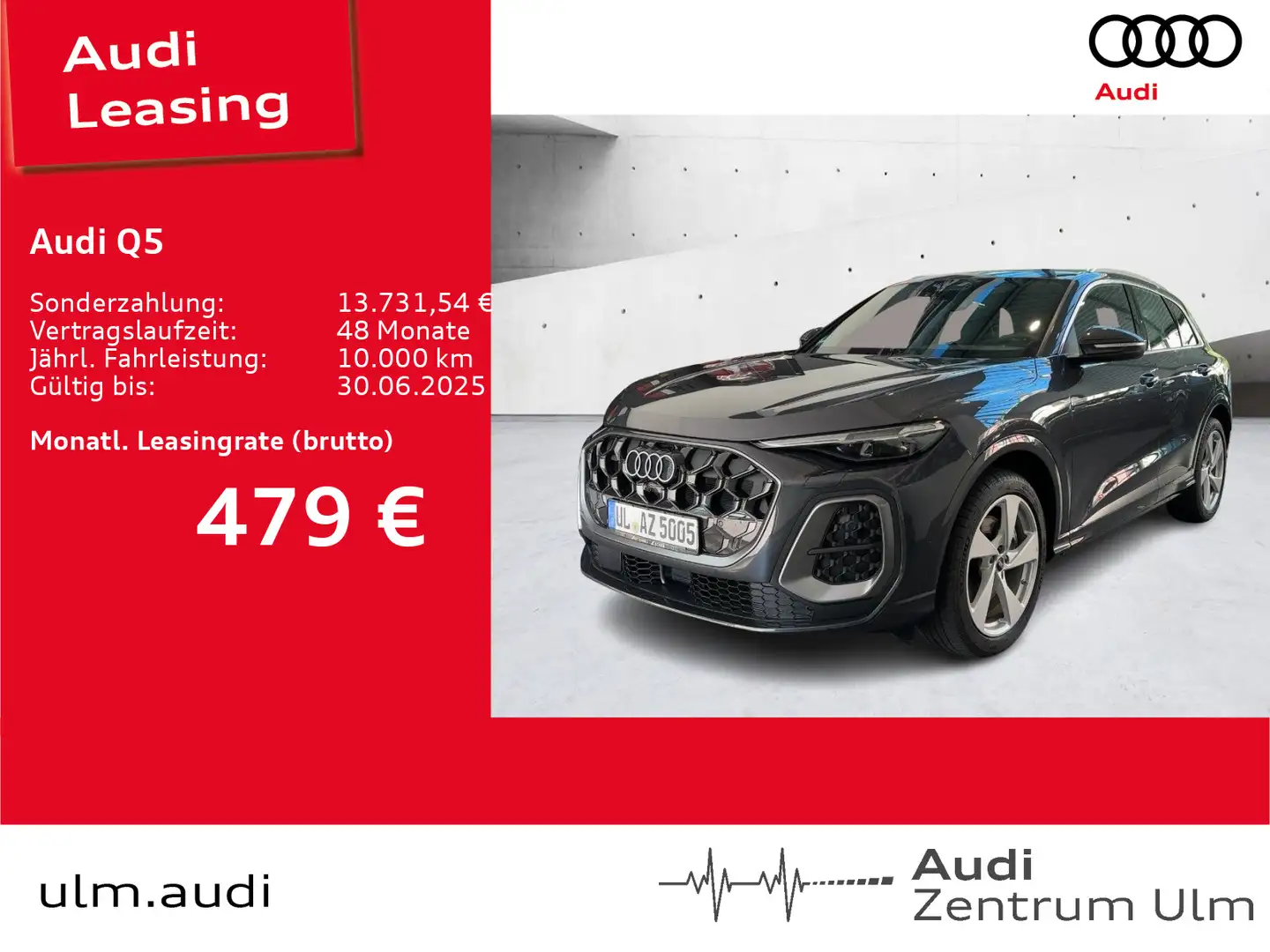 Audi Q5 TDI quattro S line Tech pro MATRIX LUFT HD-UP Grijs - 1