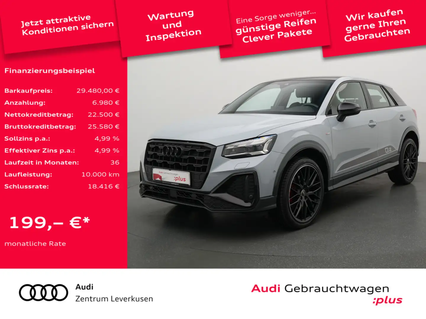 Audi Q2 edition one ACC NAVI KAM PANO SHZ Grau - 1