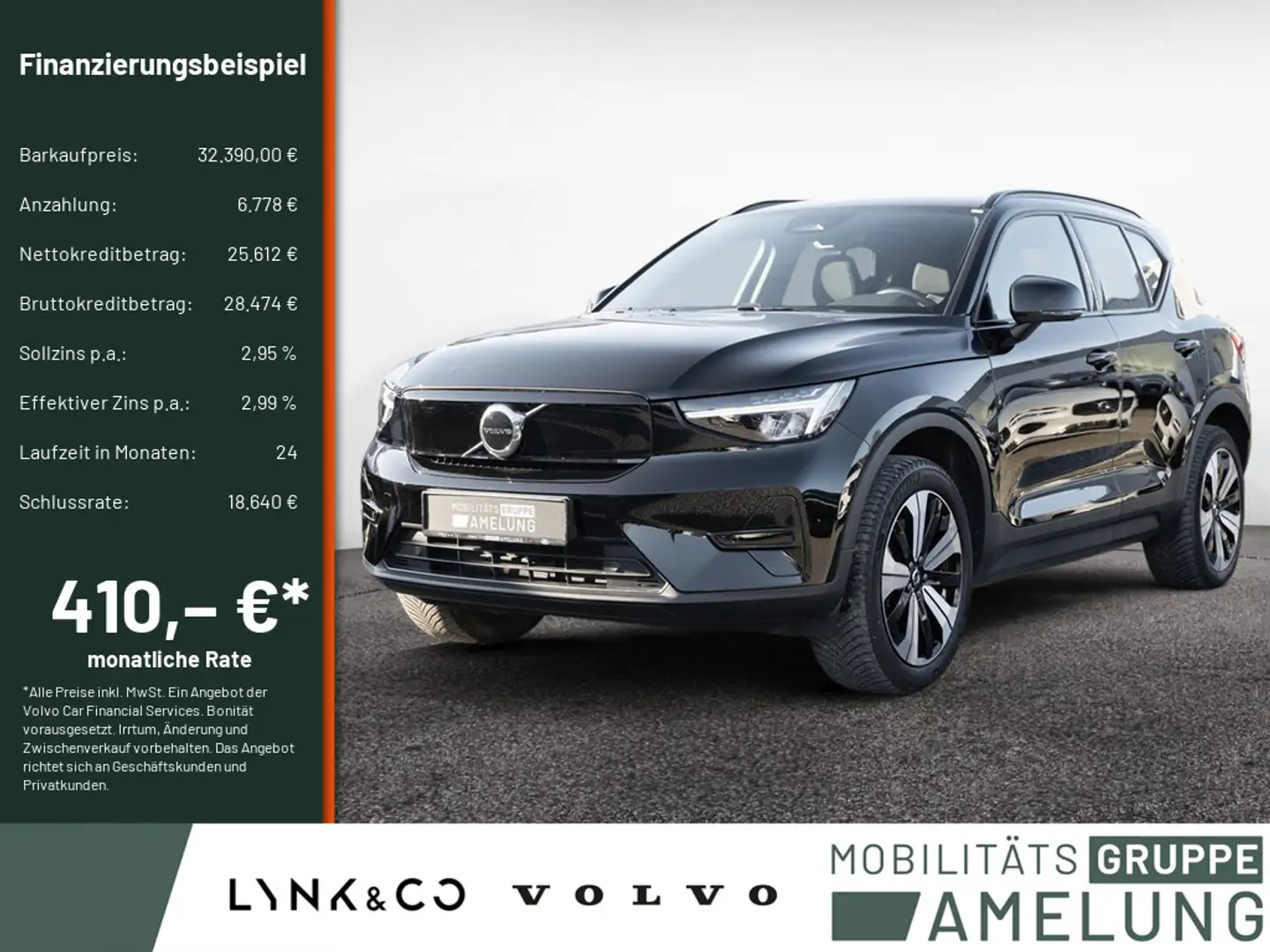 Volvo XC40 Plus Recharge Pure Electric 2WD ACC LED Schwarz - 1