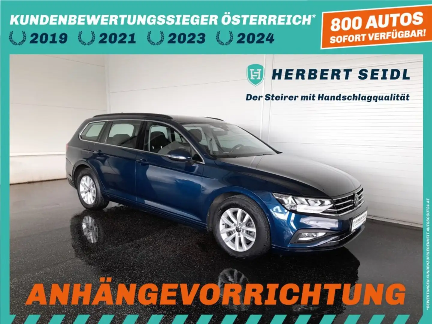 Volkswagen Passat Variant BUSINESS 2,0 TDI DSG *LED / NAVI / AHV & KAMERA / ACC / E-KLAPPE / SPORTMASSAGESITZ* Blau - 1