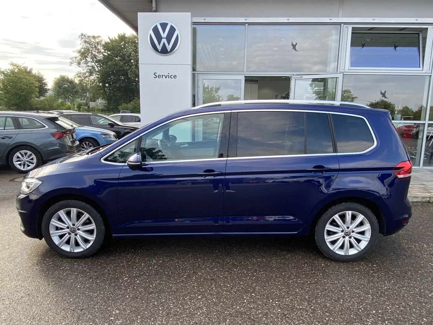 Volkswagen Touran 2.0 TDI DSG Highline 7-SITZER+NAVI+LED+AH Blau - 2