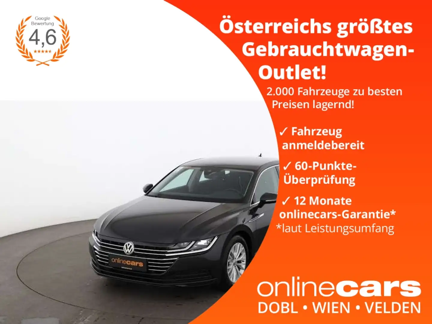 Volkswagen Arteon 2.0 TDI Aut LED NAVI ASSIST TEMPOMAT KLIMA Grau - 1