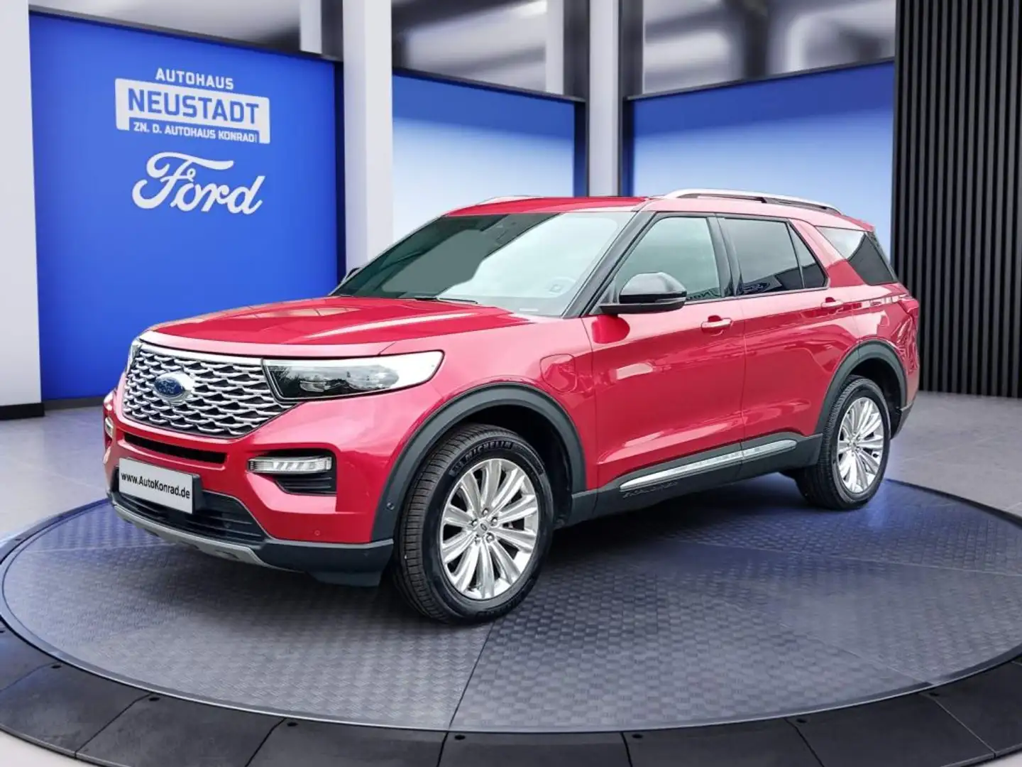 Ford Explorer EcoBoost Plug-in Hybrid PLATINUM Rood - 1