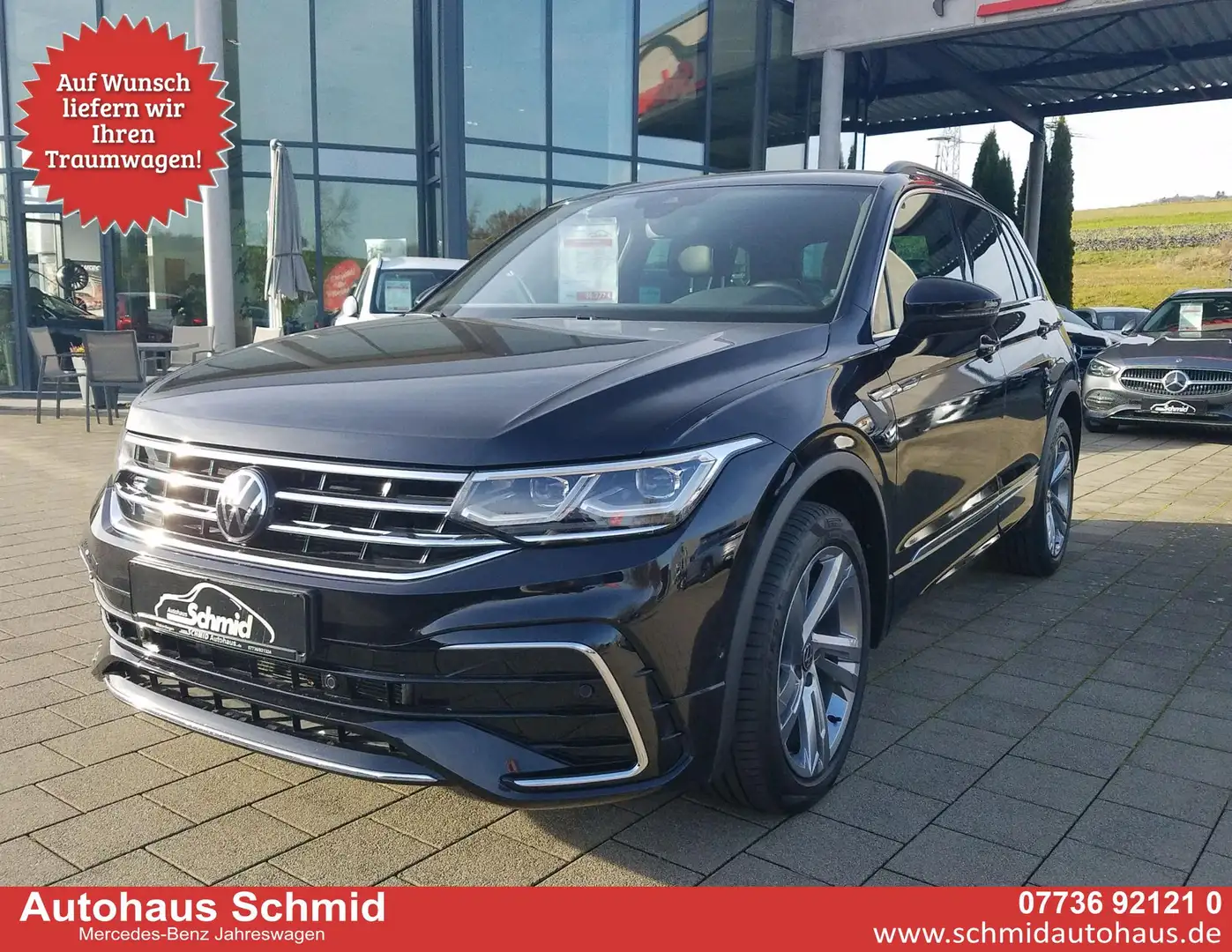 Volkswagen Tiguan 2.0 TDI, 4 Motion, R-Line*AHK*NAVI*MATRIX*RFK*1... Schwarz - 1