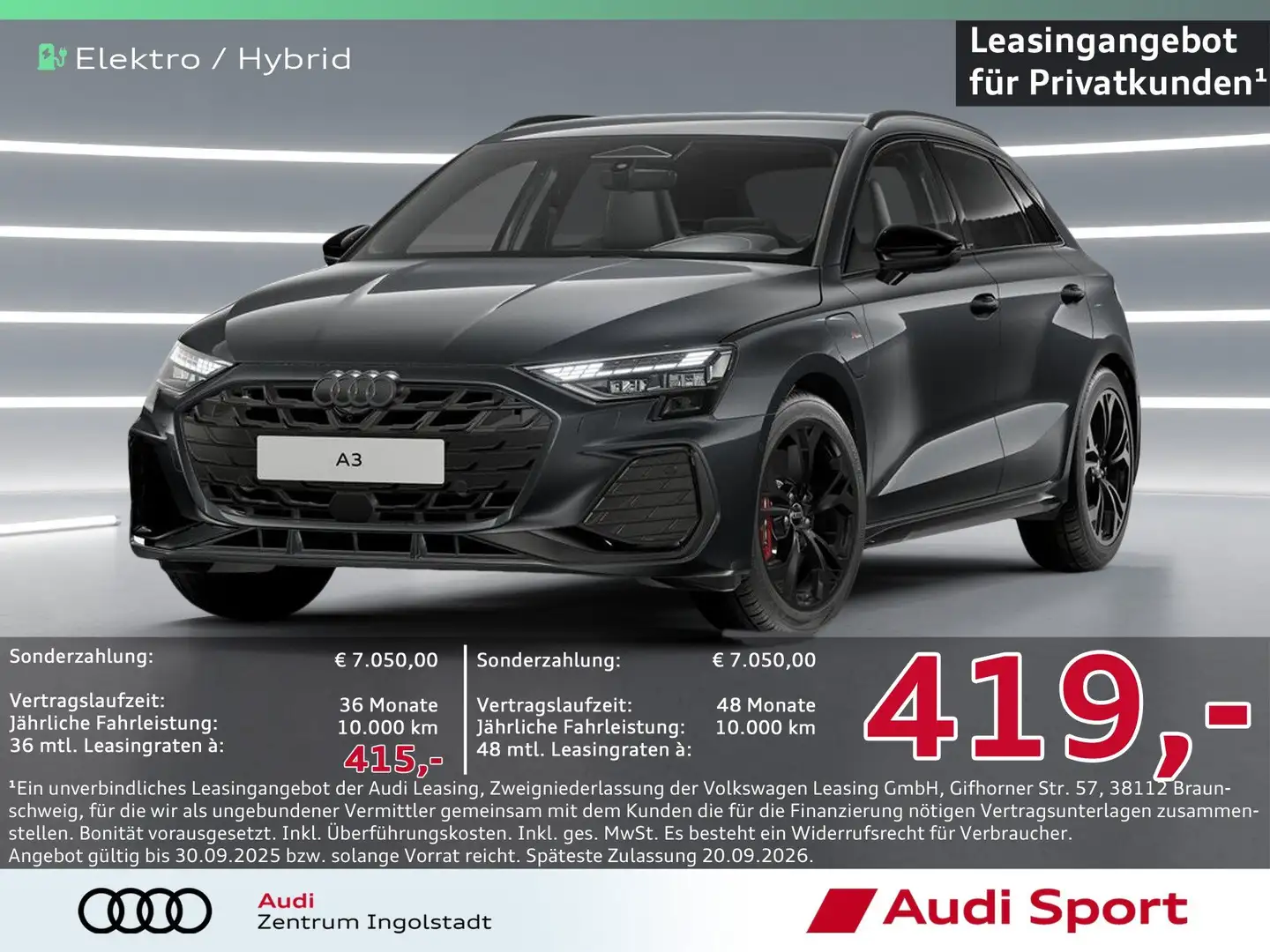 Audi A3 Sportback S line TFSI e S tronic UPE 58.440,- Gris - 1