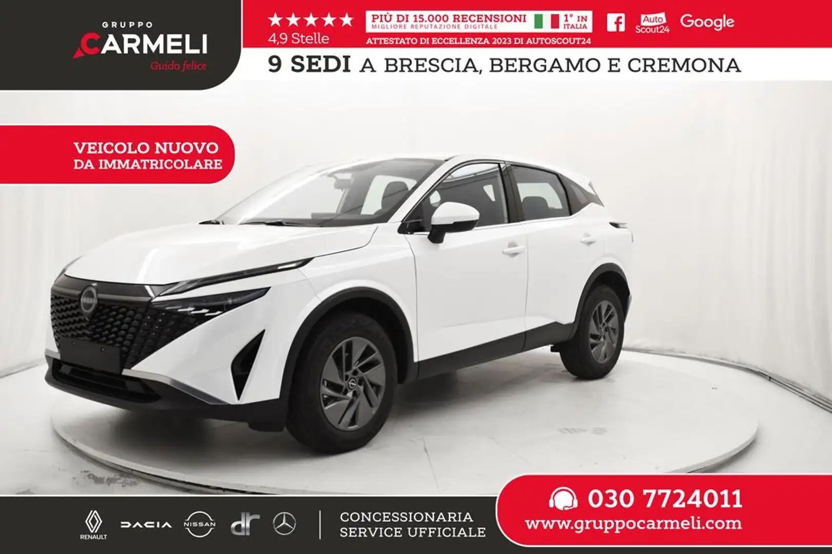 Nissan Qashqai 1.3 mhev Acenta 2wd 140cv - AUTOCARRO - IVA Weiß - 1