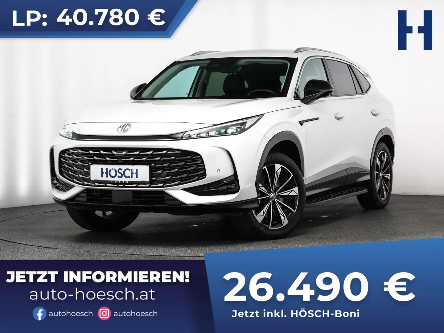 MG HS PHEV Luxury LEDER 360° NAV ASSISTENZ Weiß - 1