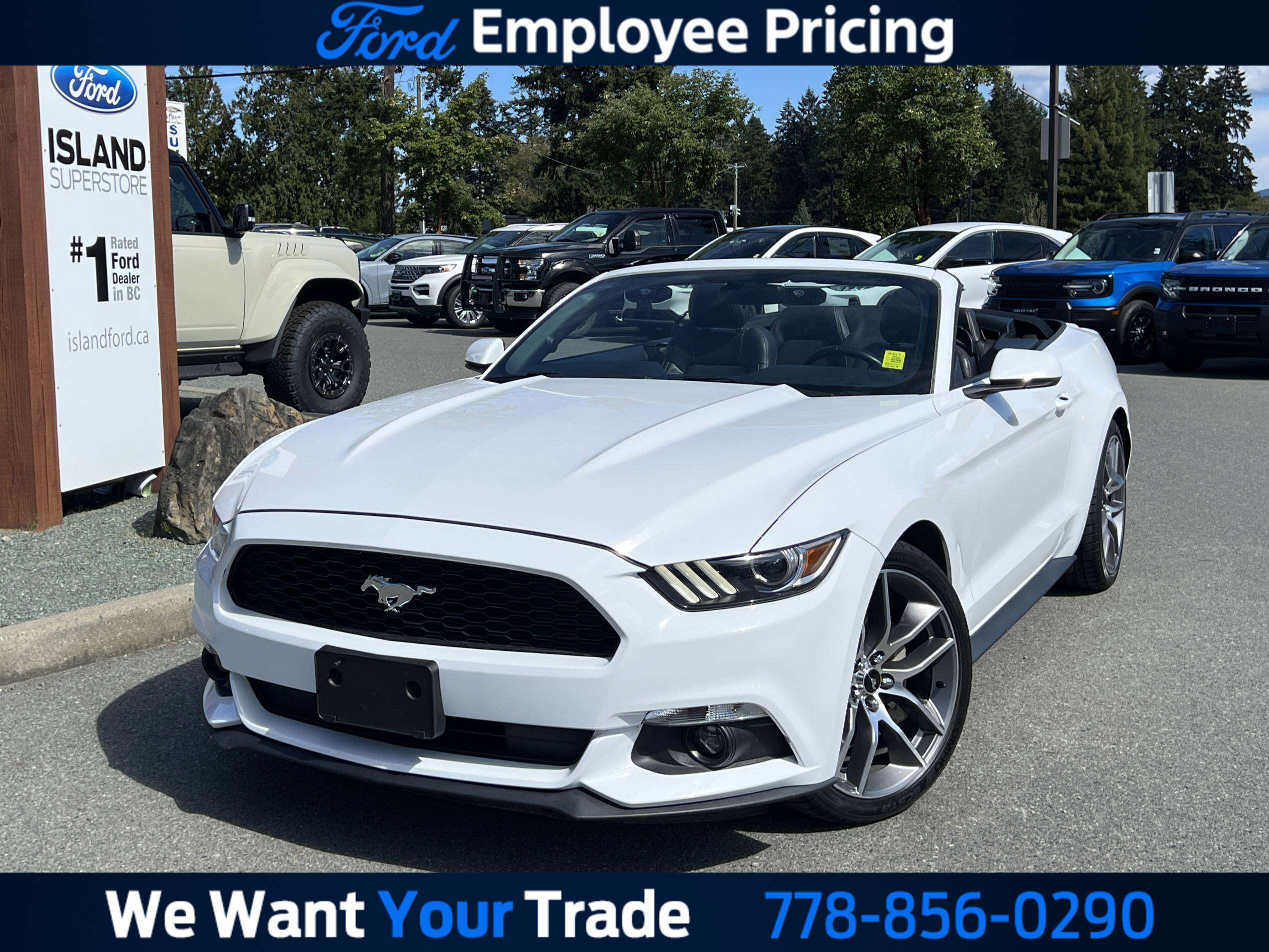 White 2017 Ford Mustang Convertible Rear-Wheel Drive Automatic