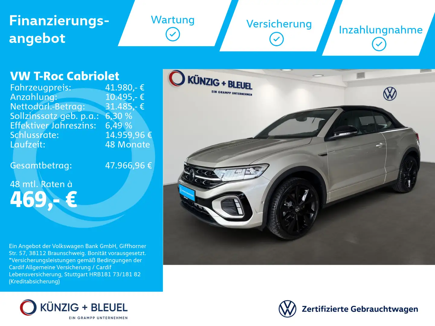Volkswagen T-Roc R-Line 1.5 l TSI 150 PS DSG*Nav* Silber - 1