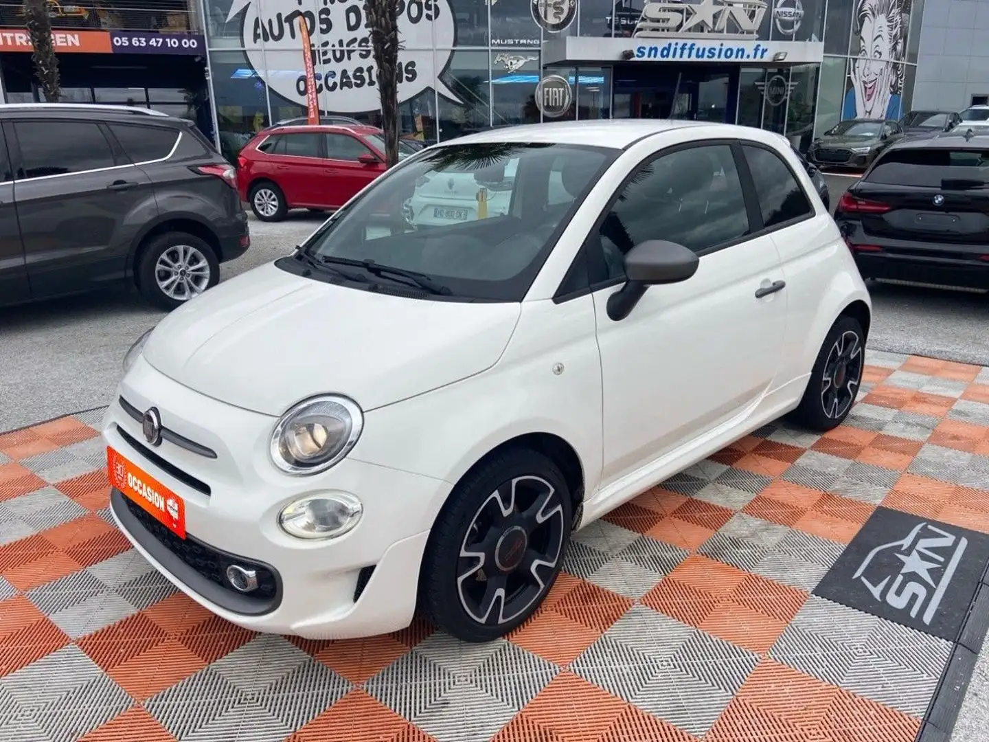 Fiat 500 1.2 69 S SPORT CLIM AUTO JA 16 Blanc - 1