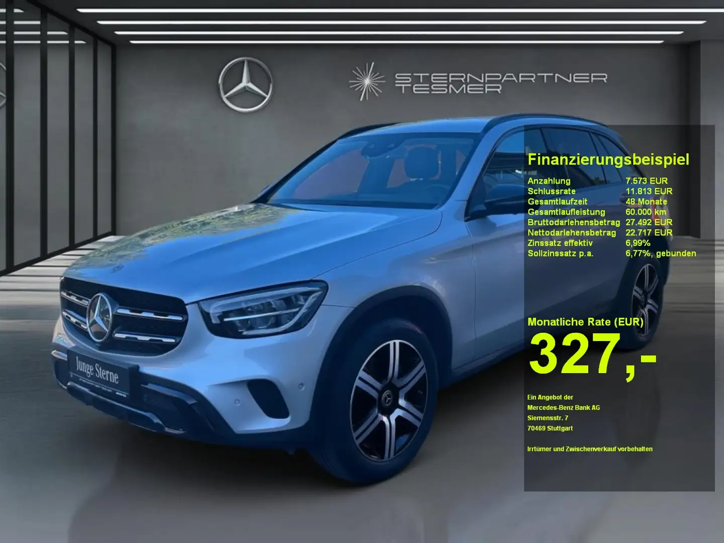 Mercedes-Benz GLC 220 d 4M Night+AHK+LED+MBUX+360°+el.Heckklap Zilver - 1
