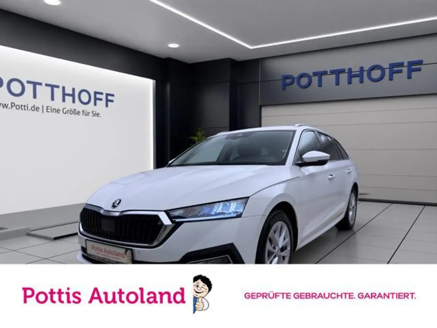 Skoda Octavia Combi 2.0 TDI STYLE AHK NAVI PDC SITZHZG Weiß - 1