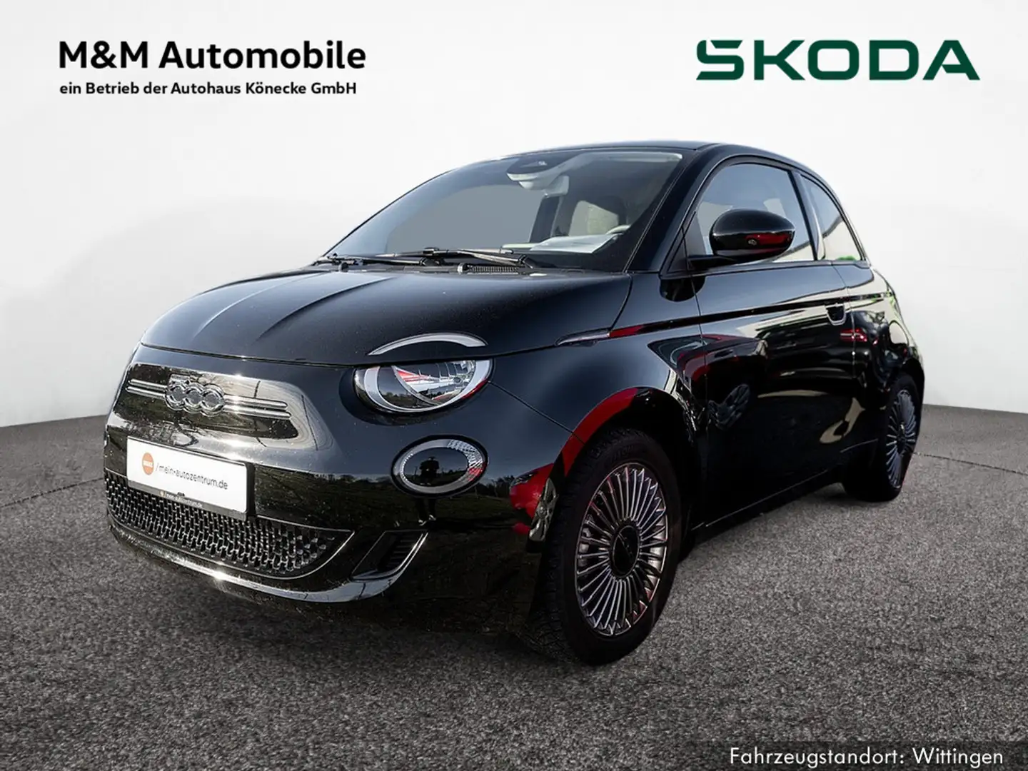 Fiat 500e Icon 23,8 kWh KLIMA NAVI GRA DAB+ BLUETO Schwarz - 1