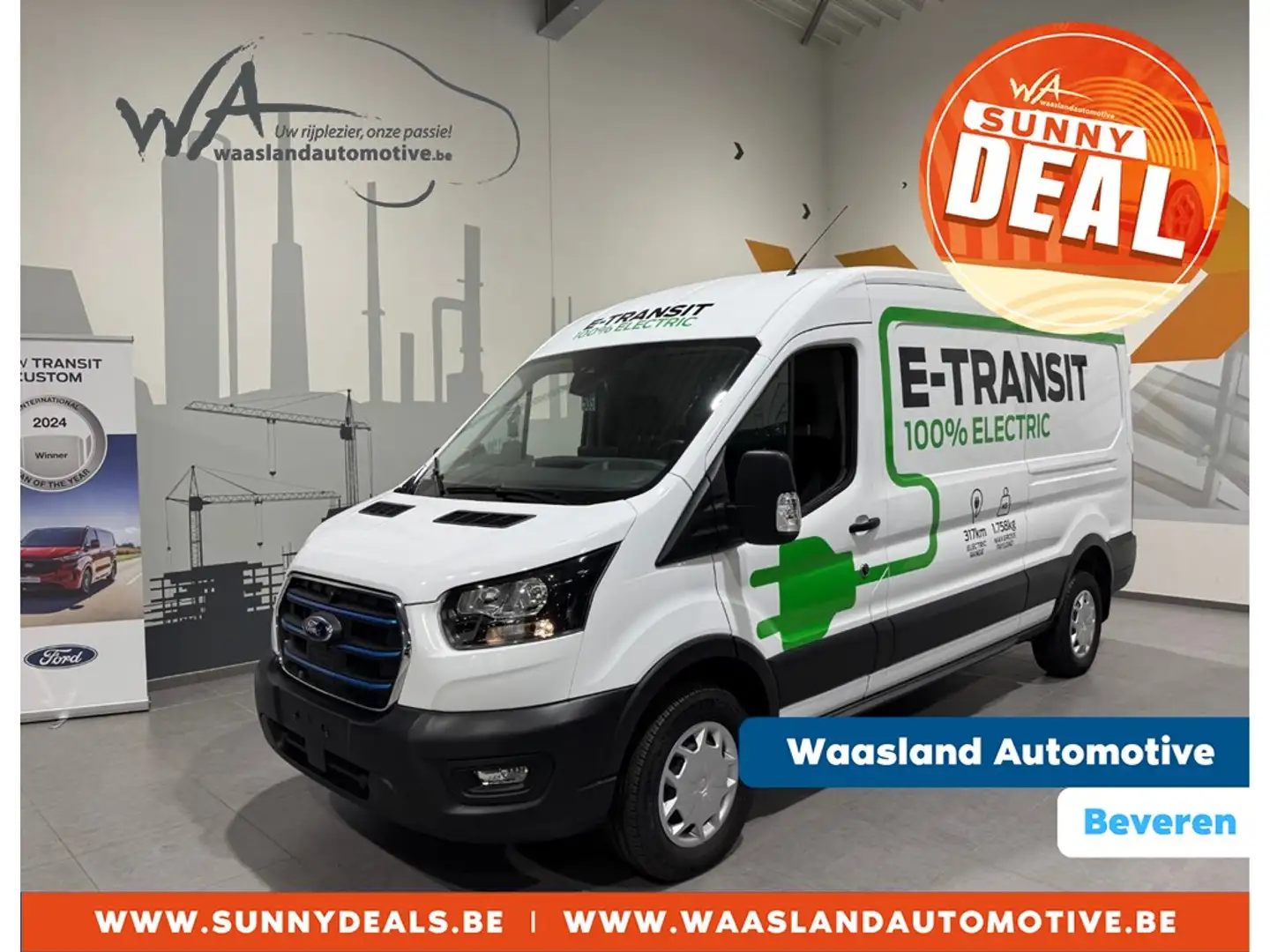 Ford E-Transit Van Trend 350L- 270pk - € 34.490 excl btw Blanc - 1