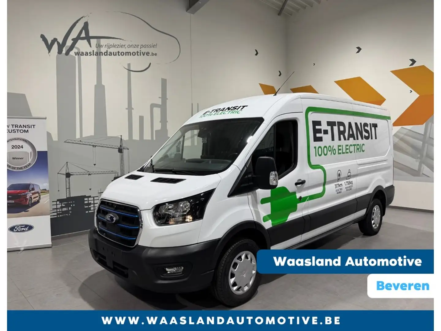 Ford E-Transit Van Trend 350L- 270pk - € 34.490 excl btw Wit - 1