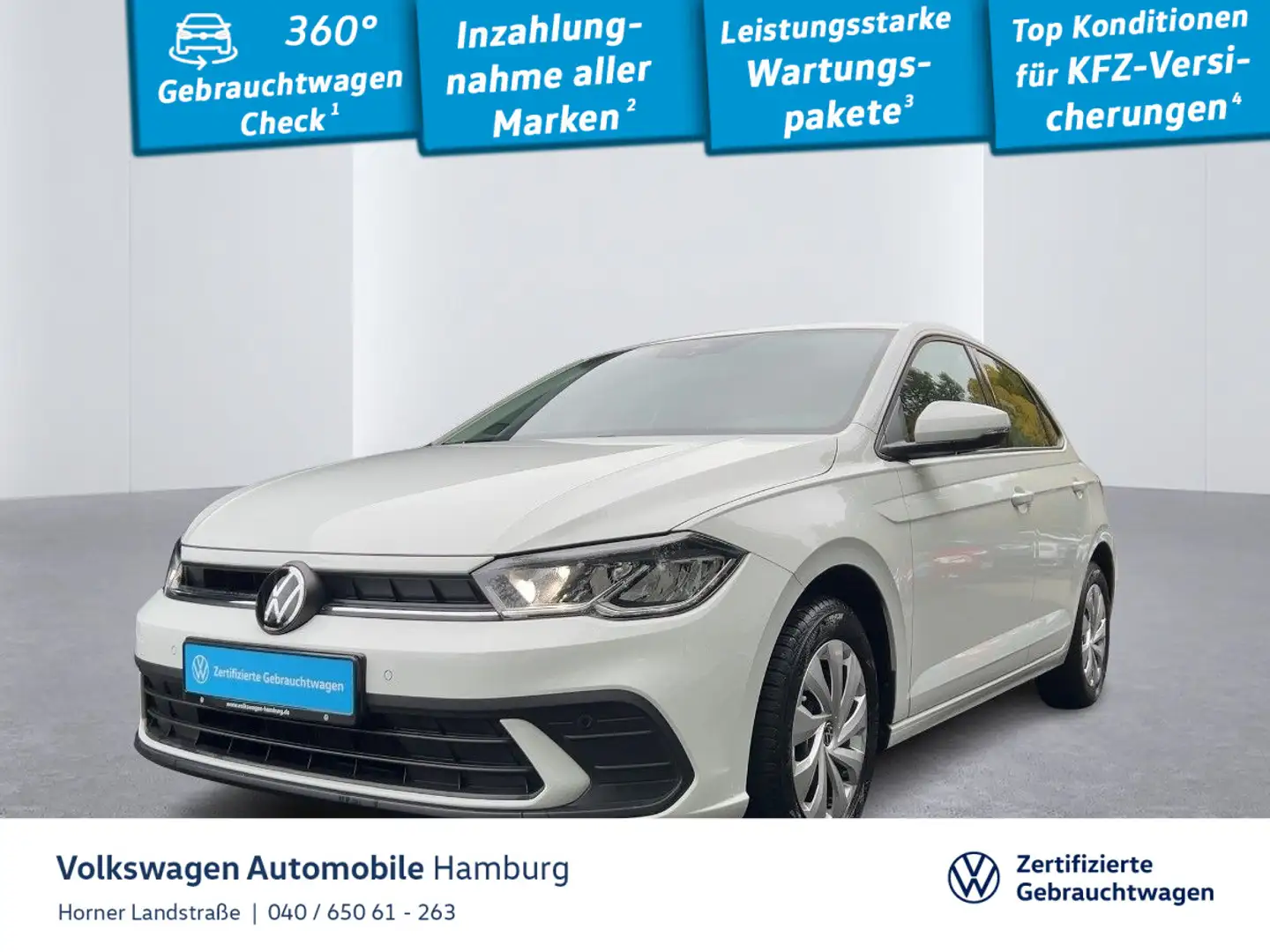 Volkswagen Polo Life 1.0MPI Einparkhilfe CarPlay Navigation Weiß - 1