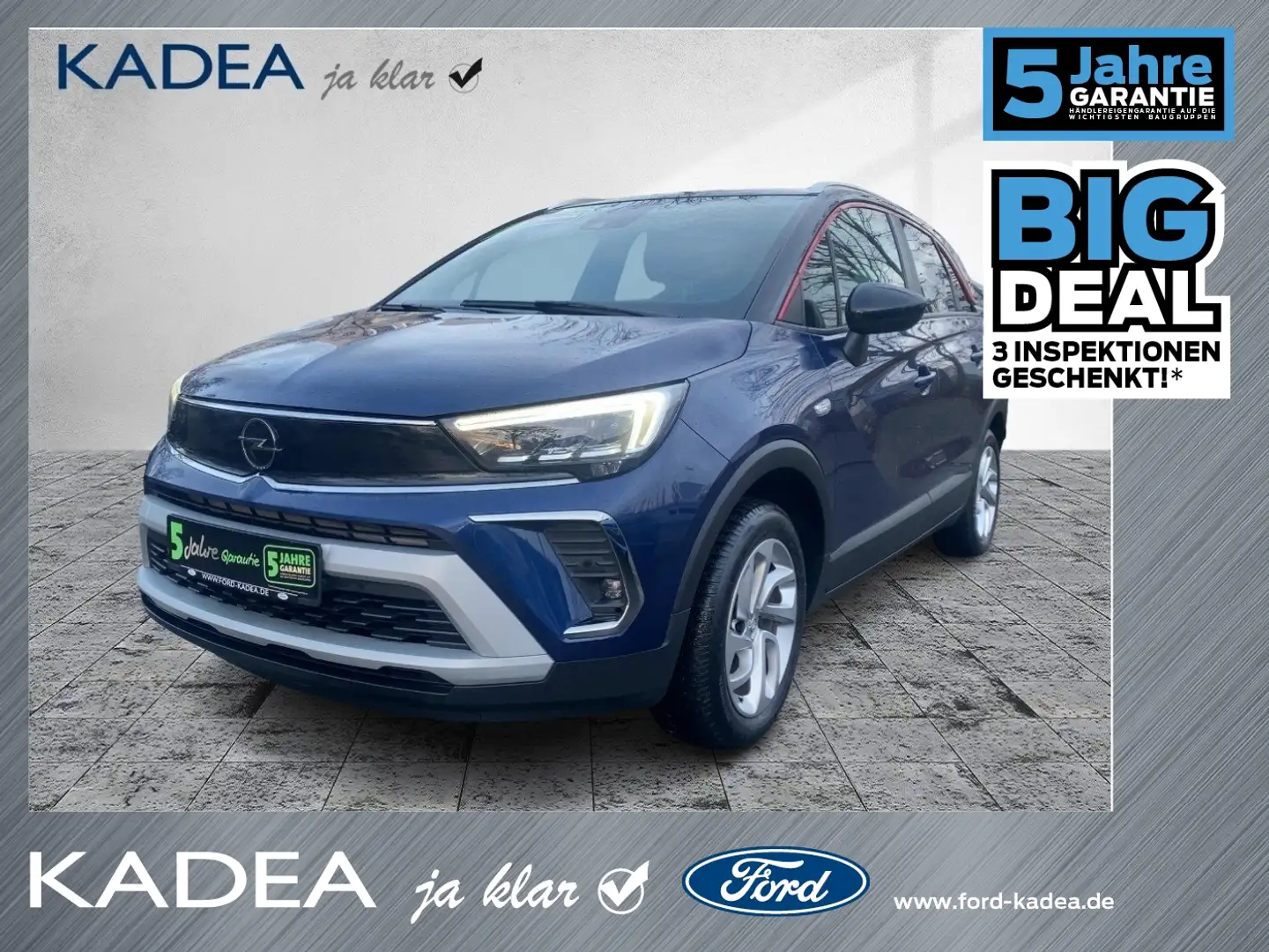 Opel Crossland 1.2 Turbo GS Line AHK+LED+Navi+SHZ+KAM Blau - 1
