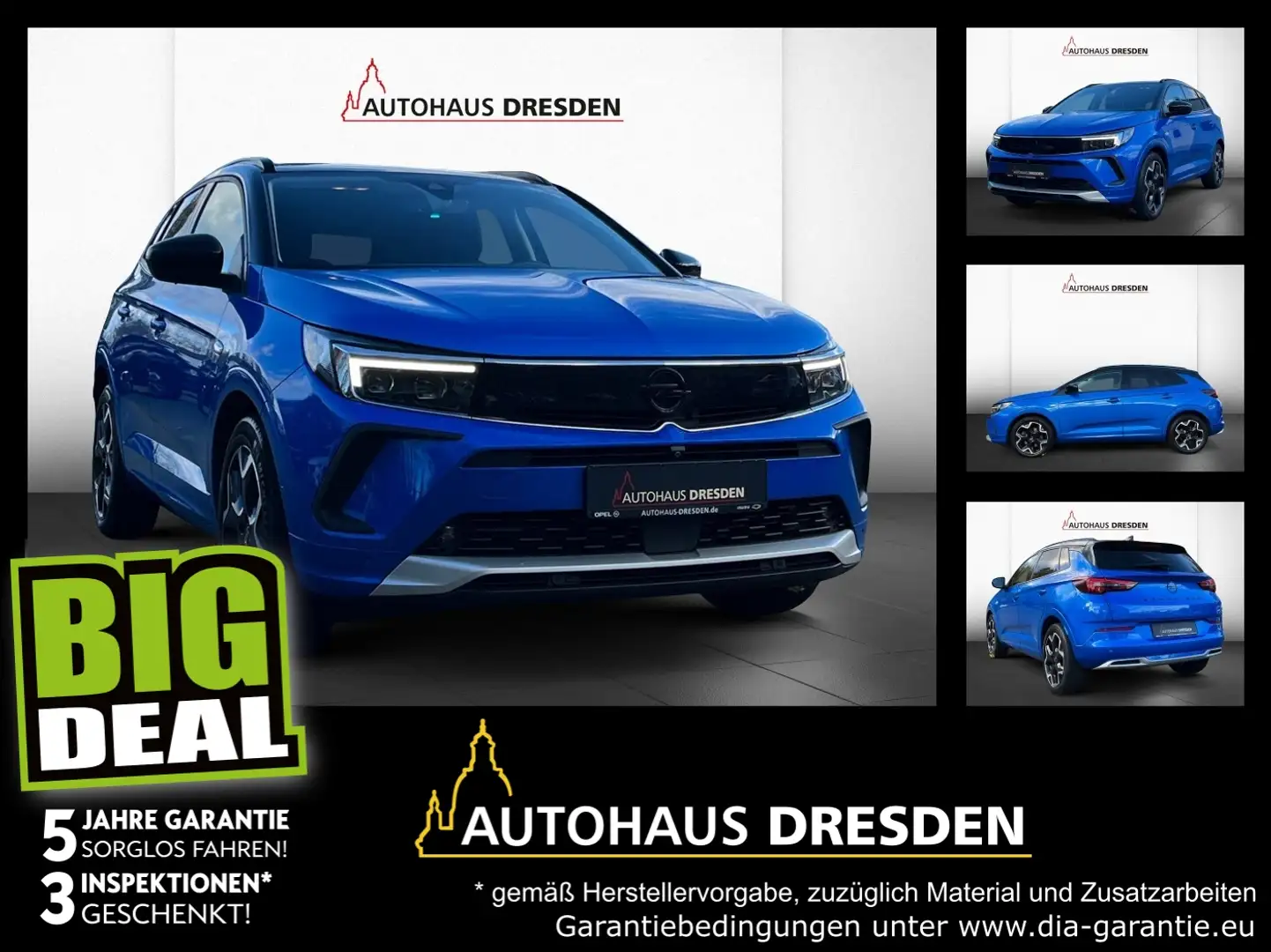 Opel Grandland 1.6 Turbo Ultimate ACC+LED+Navi+SHZ+LM Bleu - 1