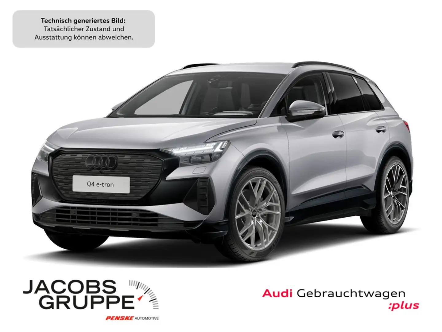 Audi Q4 e-tron 45 210kW AR HUD/Kamera/AHK/Optikpaket schwarz/Matrix/Navi Pl Silber - 1