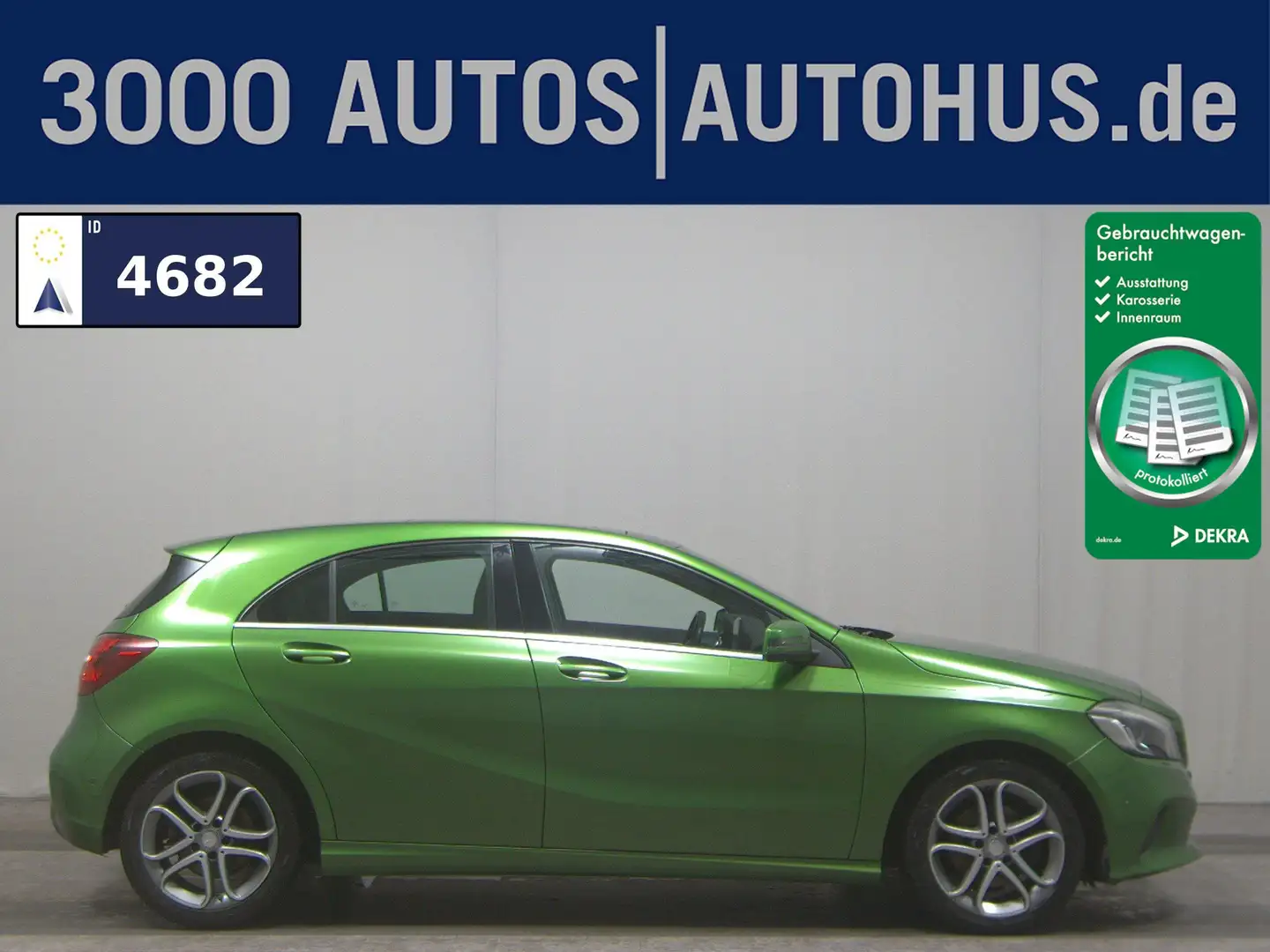 Mercedes-Benz A 200 Navi LED Pano H-K RFK AHK Shz PDC Tempomat Grün - 1