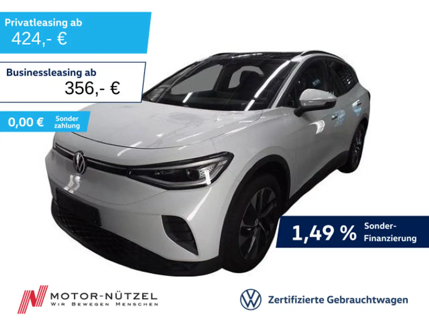 Volkswagen ID.4 Pro 210kw 5JG+MATRIX+NAVI+AHK+PANO+SPORTPAK Weiß - 1