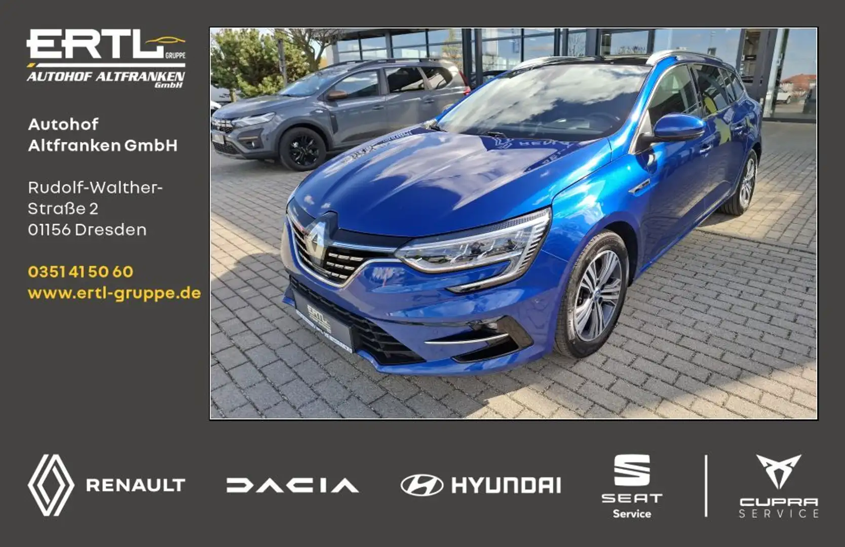 Renault Megane Grandtour E-TECH Plug-in 160 INTENS Blau - 1