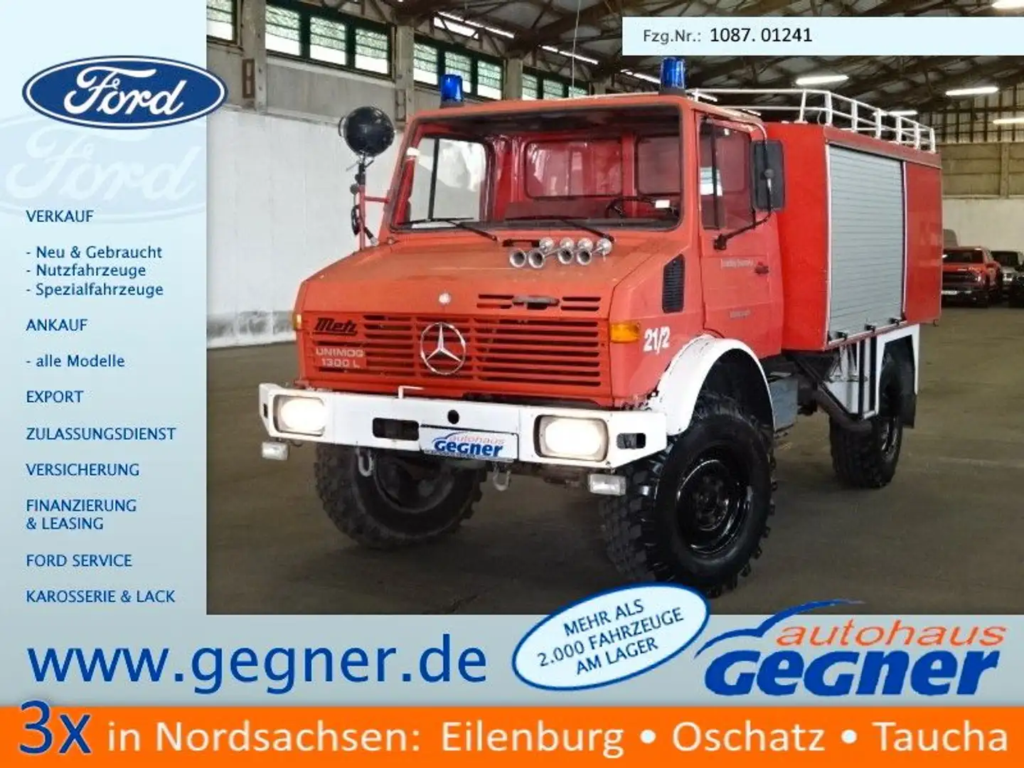 Unimog U1300L FeuerwehrLöschfahrzeug Red - 1
