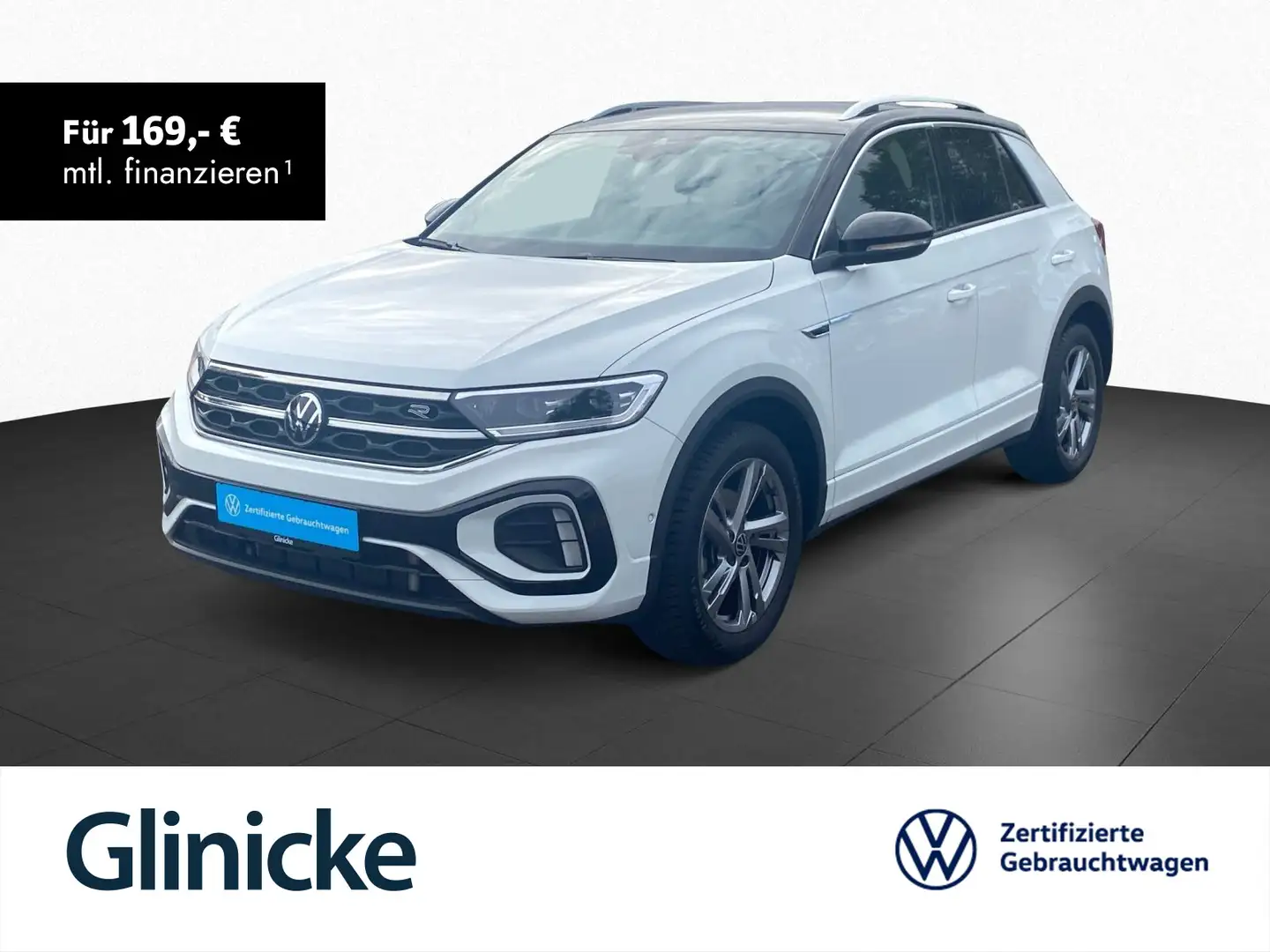 Volkswagen T-Roc 1.5 TSI DSG R-Line Navi AHK RFK LED Sitzh. Weiß - 1