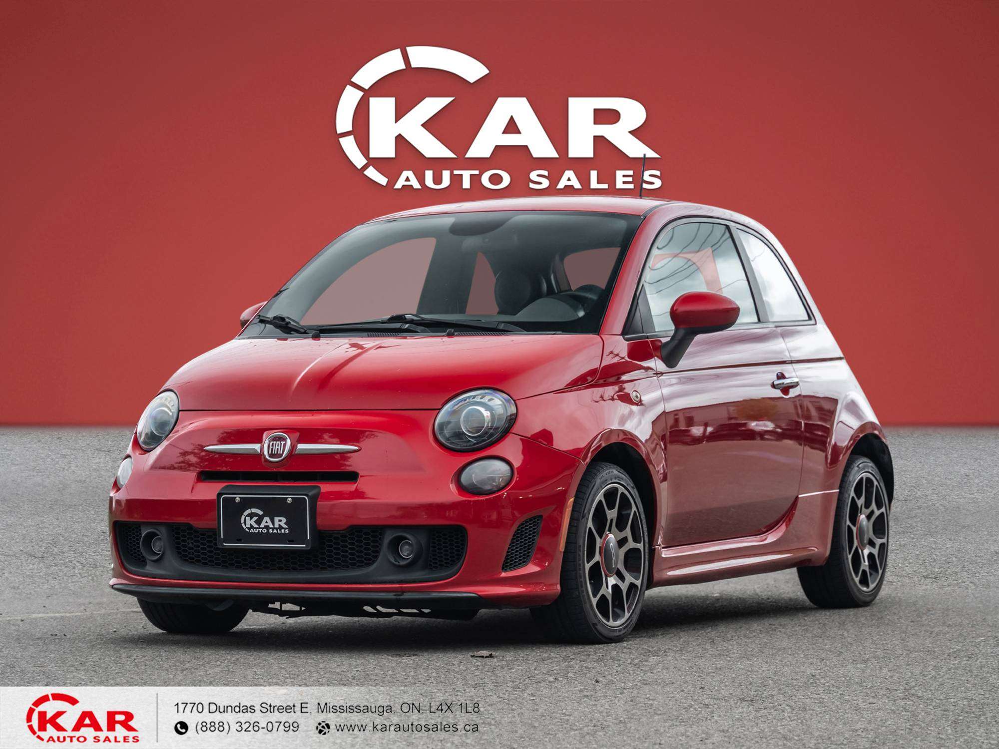 Red 2015 FIAT 500 Hatchback Front-Wheel Drive Manual