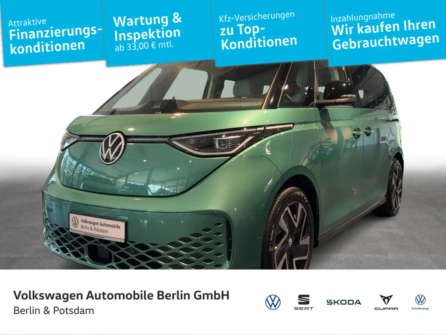 Volkswagen ID. Buzz ID.Buzz NAVI AHK MASSAGE 77kWh MATRIX-LED Vert - 1
