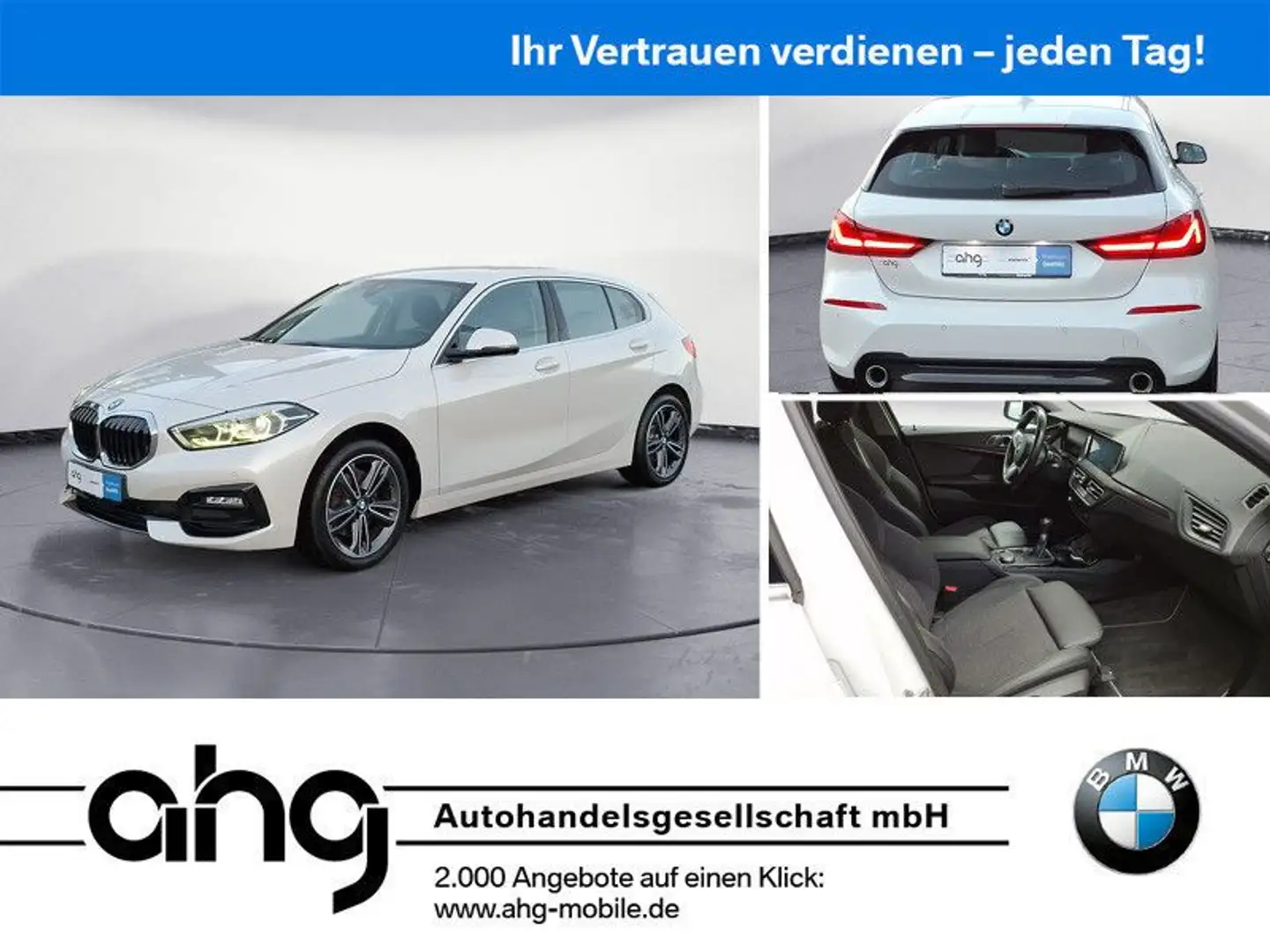 BMW 118 d Sport Line Klimaaut. Head-Up LED Weiß - 1