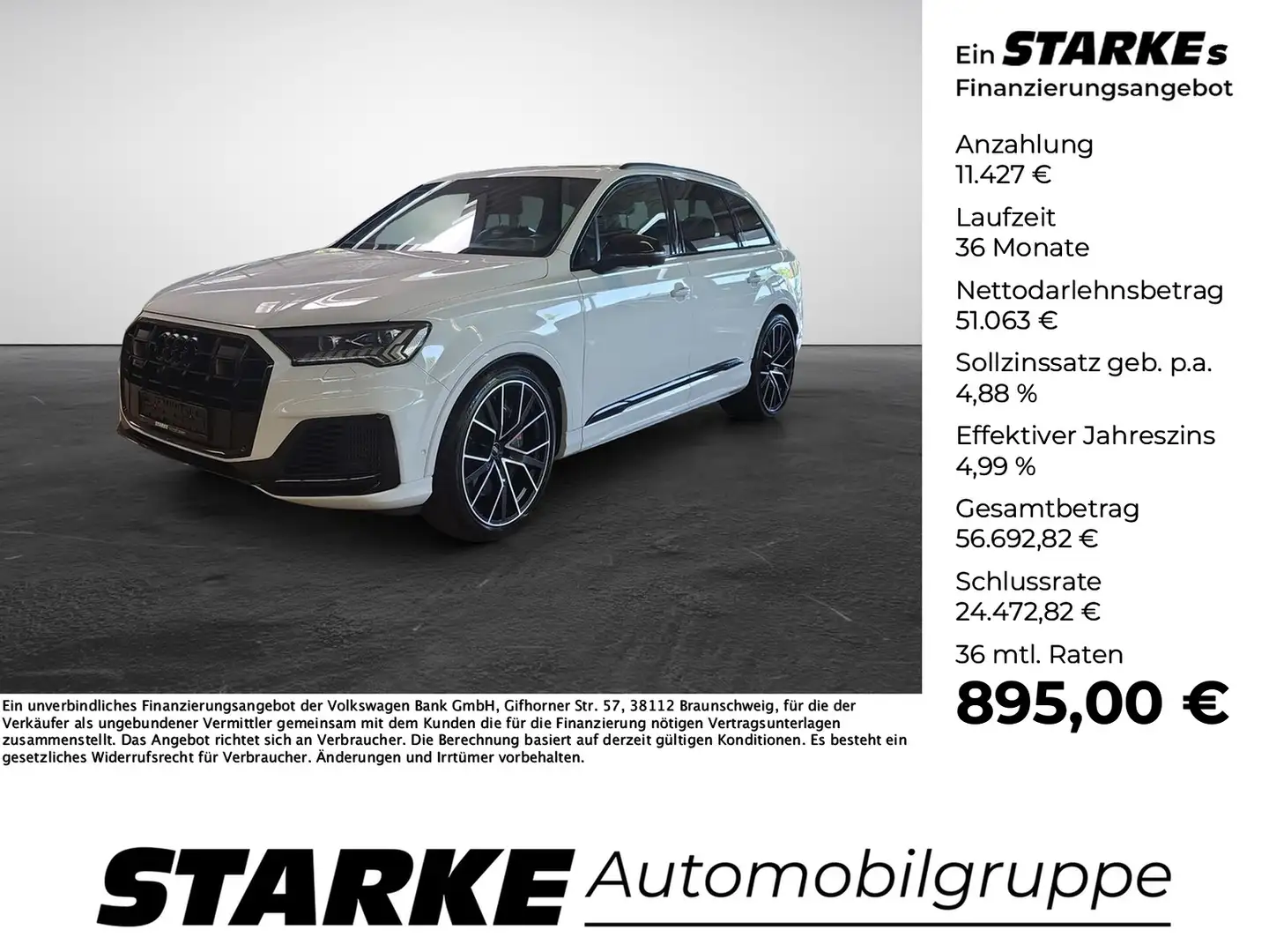 Audi SQ7 4.0 TDI tiptronic quattro Wit - 1