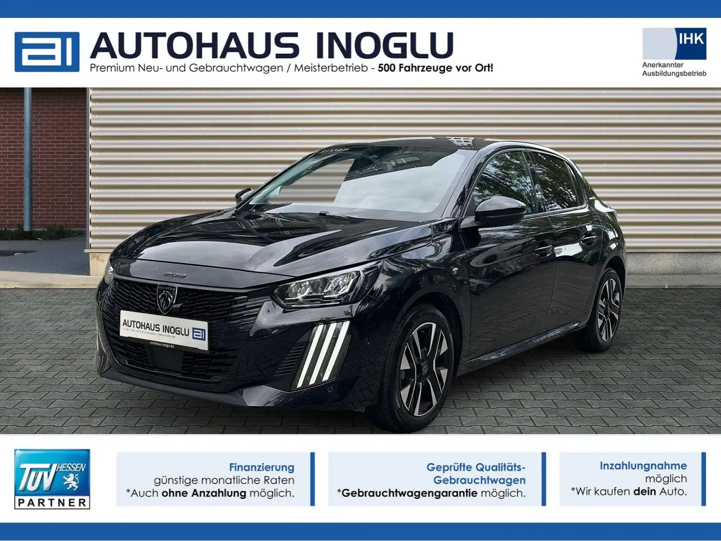 Peugeot 208 1.2 Allure Multimedia+LED+360° Kam+ACC+DAB+P Schwarz - 1