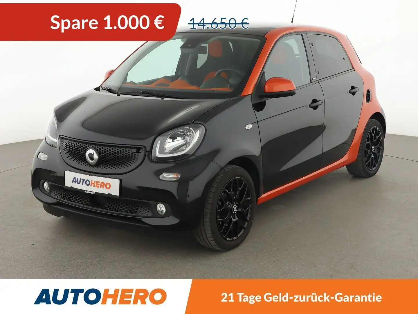 smart forFour 0.9 Turbo passion Aut.*NAVI*PDC*SHZ*SPUR*KLIMA* Schwarz - 1