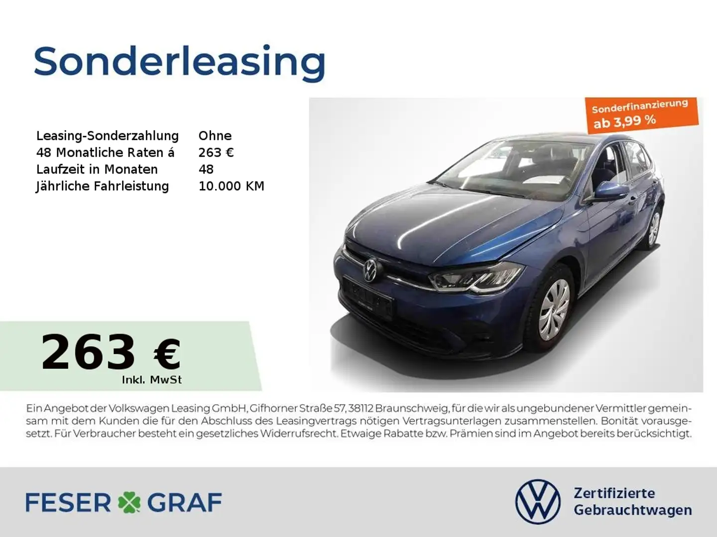 Volkswagen Polo Life 1.0 TSI DSG Navi LED SiHz Blu/Azzurro - 1