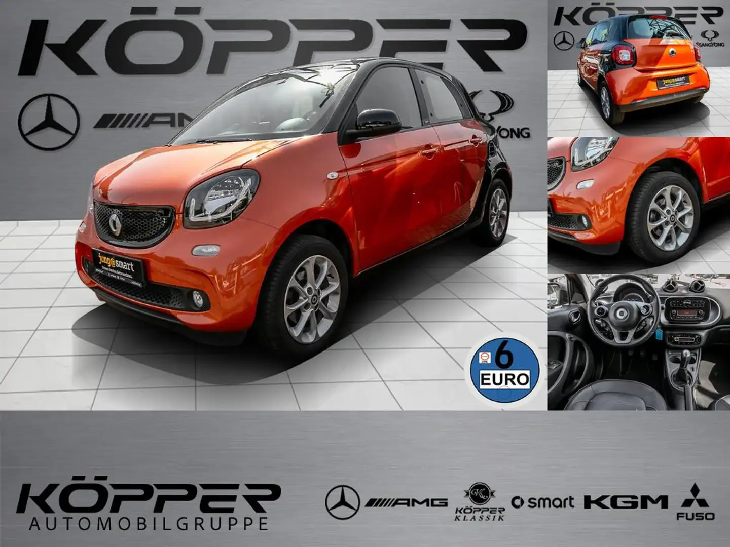 smart forFour 52 kW Leder Cool & Audio-Paket LED Orange - 1
