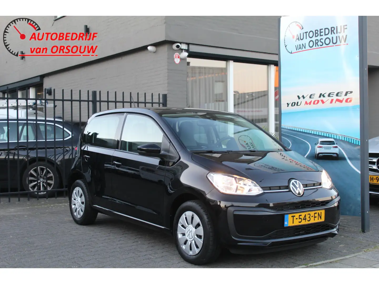 Volkswagen up! 1.0 Airco Audio Lane-ass 55163Km NAP Elek P. Cv Noir - 1