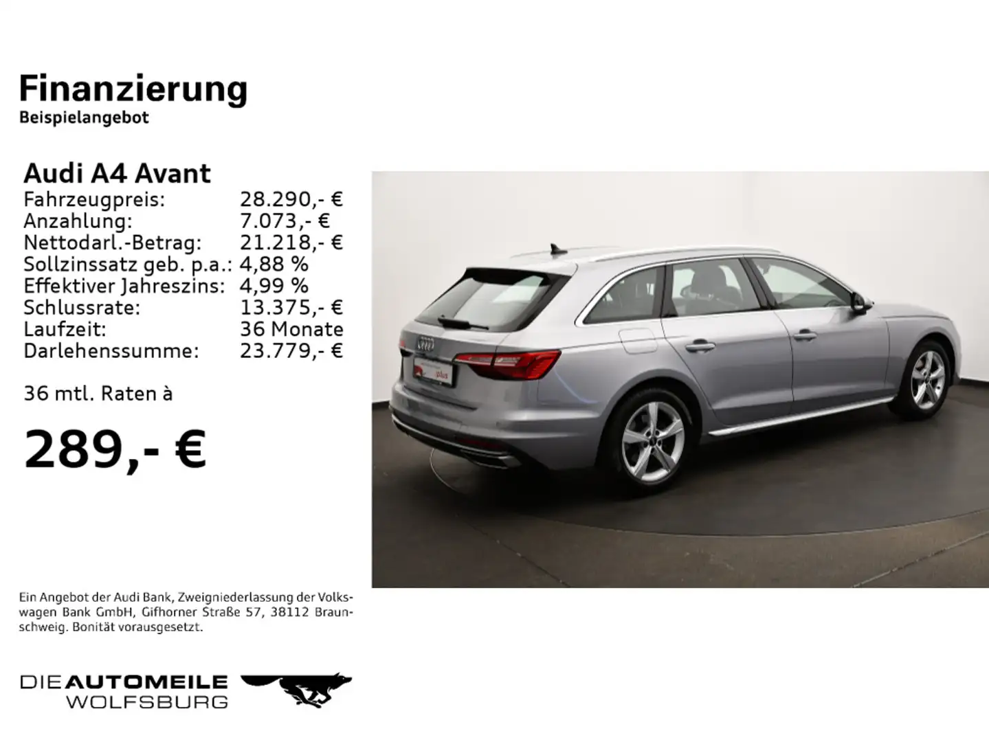 Audi A4 2.0 TDI S-tronic advanced LED/ACC/Einpa Silber - 2