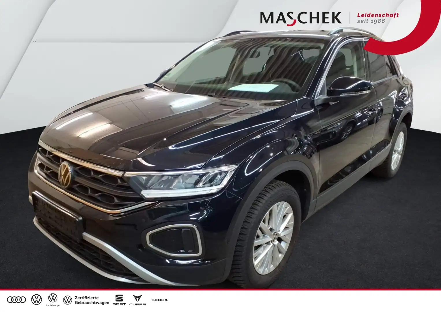 Volkswagen T-Roc Life 1.0 TSI Navi LED Sitzh Carplay Parkassist VC Noir - 1