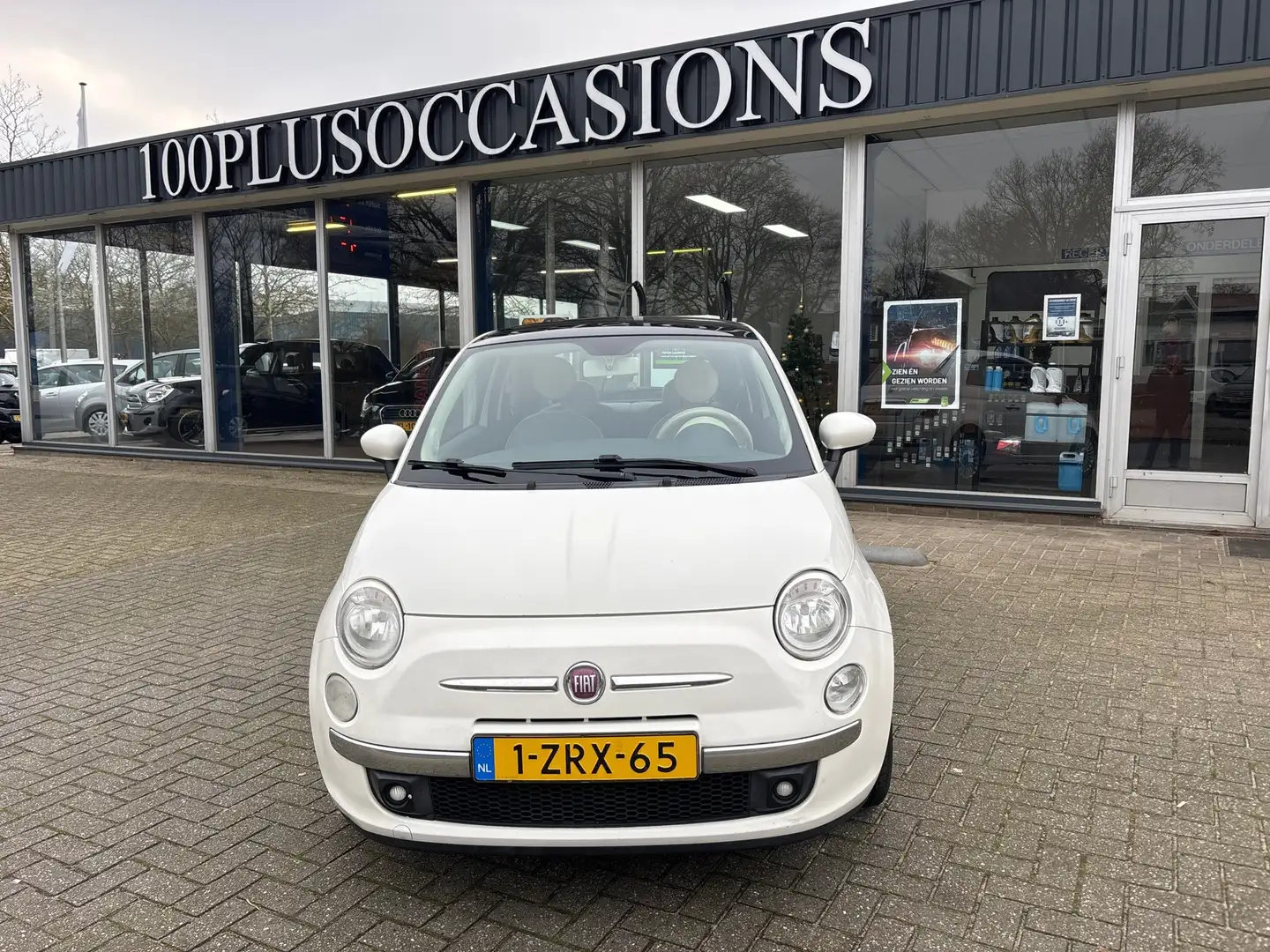 Fiat 500 1.2 Naked. Met glazen Panoramadak, airco en recent Blanc - 2