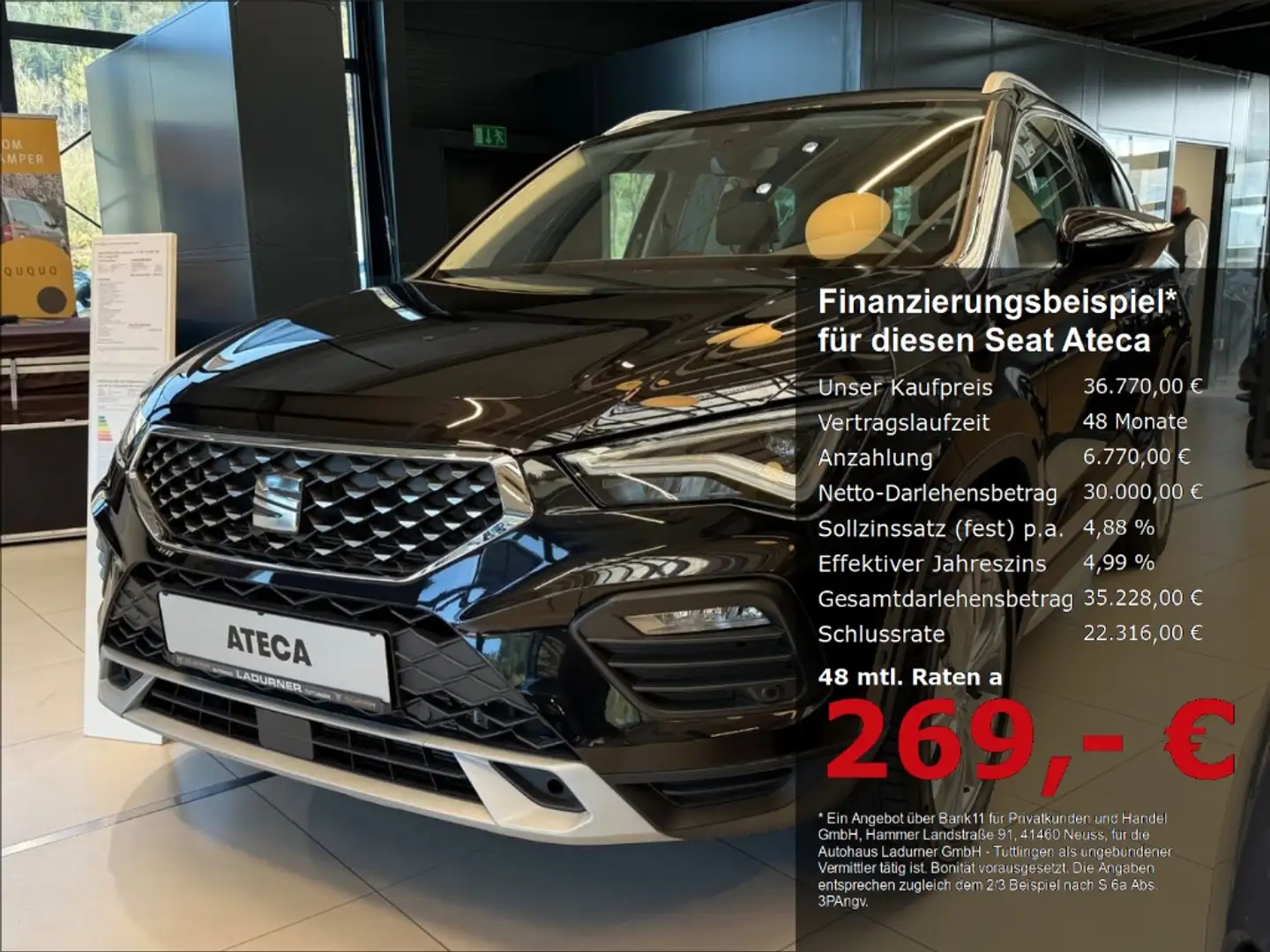 SEAT Ateca Xperience 1.5 TSI DSG LED AHK Sound Navi Schwarz - 1