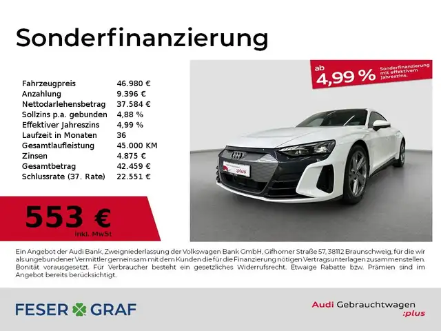 Audi e-tron GT HUD B&O 360° Kamera ACC Memory